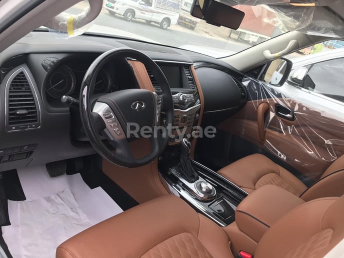 Infiniti QX80 (White), 2019 for rent in Dubai