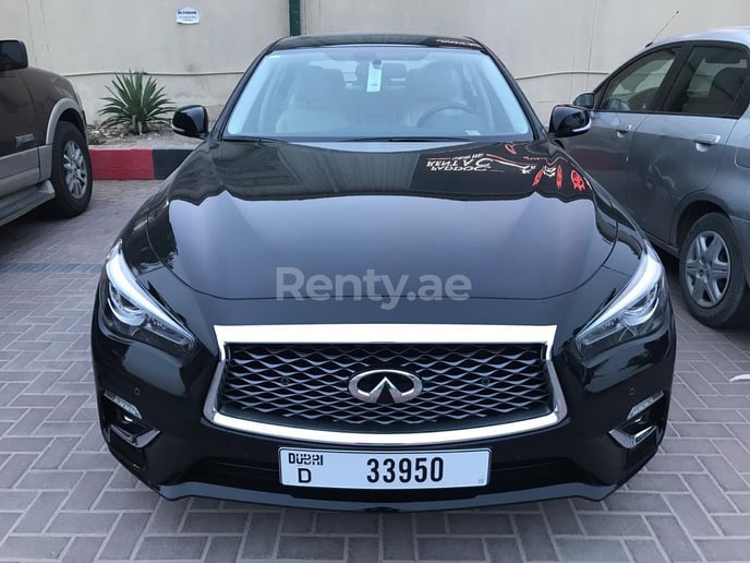 Infiniti Q50 (Black), 2019 for rent in Dubai 1
