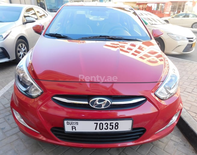 Hyundai Accent (Maroon), 2016 for rent in Dubai