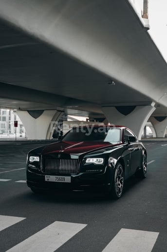 Rolls Royce Wraith Black Badge (Maroon), 2019 for rent in Ras Al Khaimah