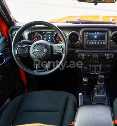 Jeep Wrangler (Orange), 2018 for rent in Dubai