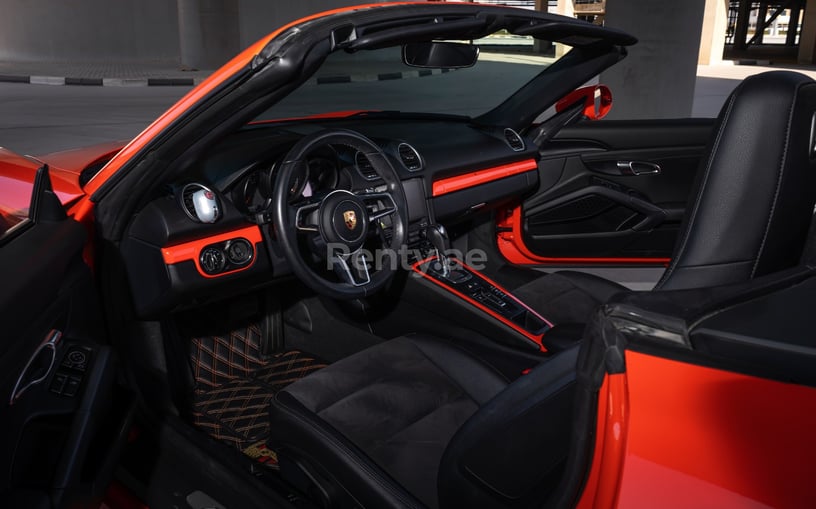 Porsche Boxster 718 (Orange), 2020 for rent in Abu Dhabi