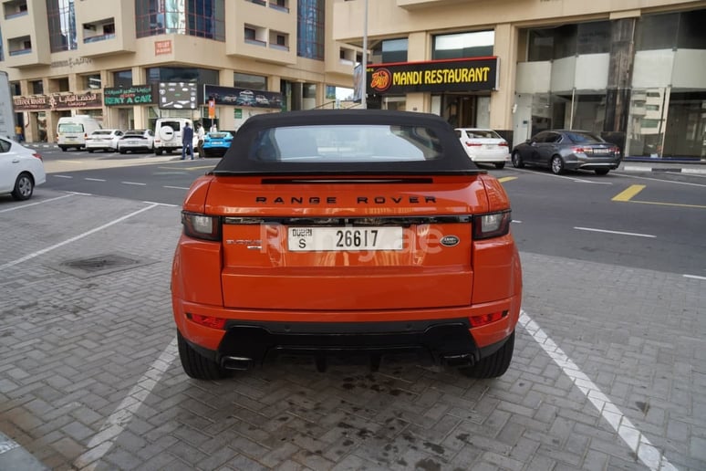 Range Rover Evoque (Orange), 2018 for rent in Sharjah
