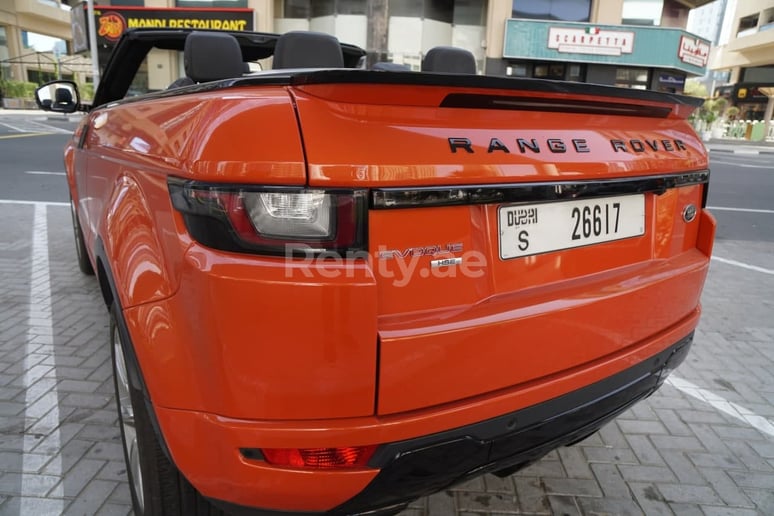 Range Rover Evoque (Orange), 2018 for rent in Sharjah