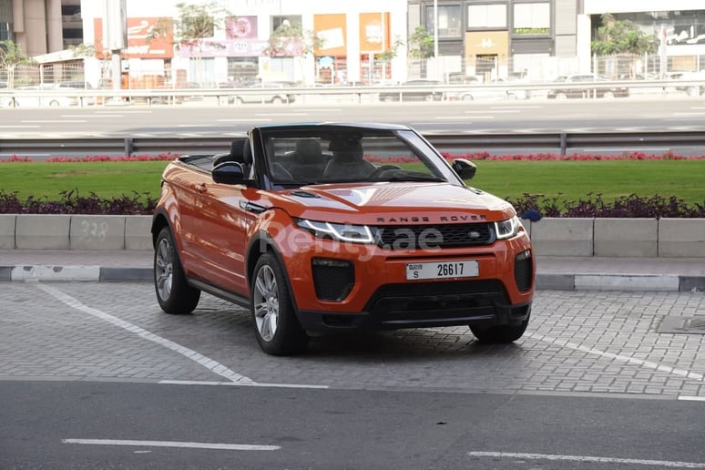 Range Rover Evoque (Orange), 2018 for rent in Sharjah