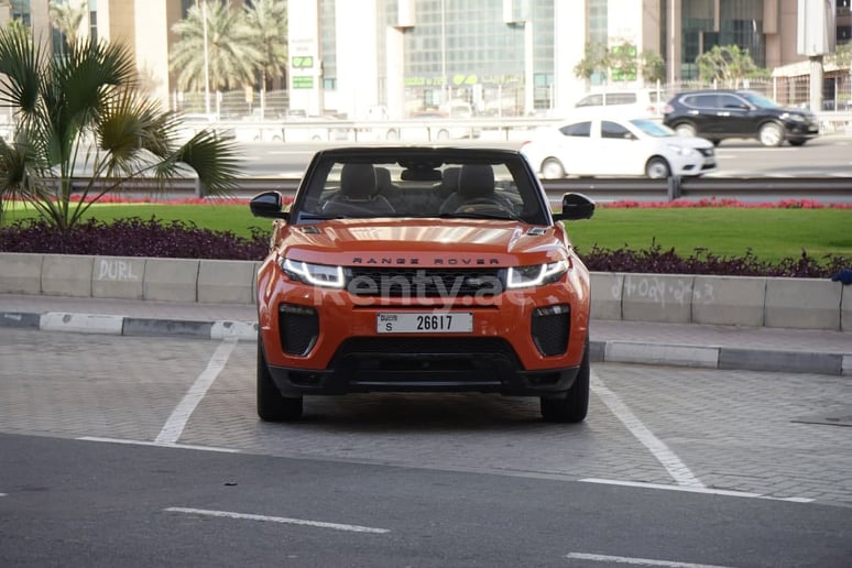 Range Rover Evoque (Orange), 2018 for rent in Sharjah