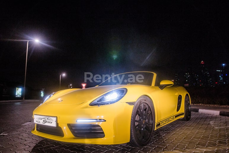Porsche Boxster 718 (Yellow), 2017 for rent in Dubai