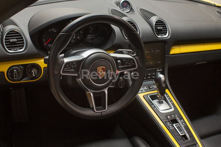 Porsche Boxster 718 (Yellow), 2017 for rent in Dubai