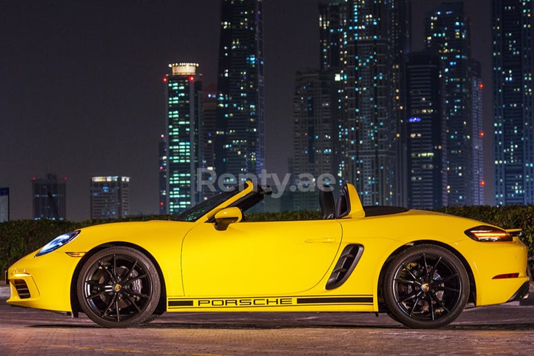 Porsche Boxster 718 (Yellow), 2017 for rent in Dubai