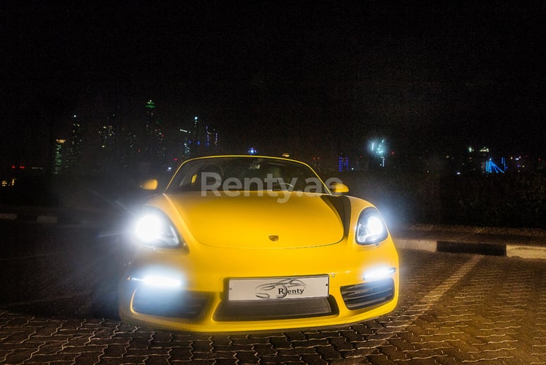 Porsche Boxster 718 (Yellow), 2017 for rent in Dubai