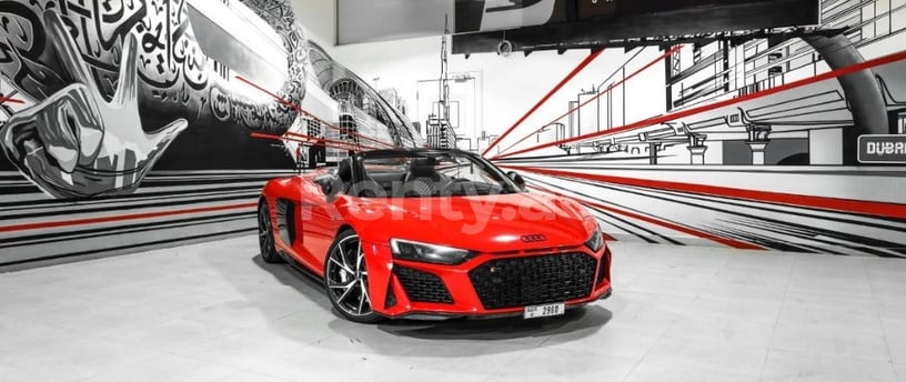 Audi R8 spyder (Rouge), 2021 &agrave; louer &agrave; Duba&iuml;