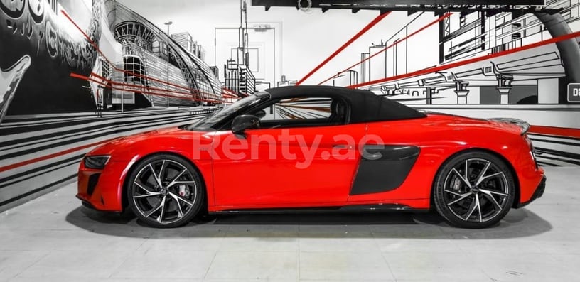 Audi R8 spyder (Rouge), 2021 &agrave; louer &agrave; Duba&iuml;