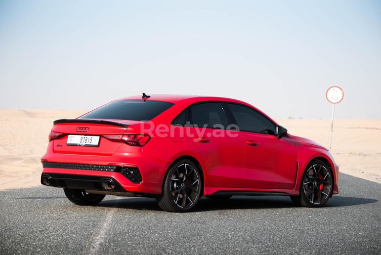 Audi RS3 Red Pack Carbon (Red), 2022 for rent in Ras Al Khaimah