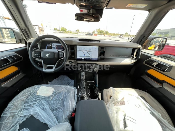 Ford Bronco Wildtrak 2021 (Yellow), 2021 for rent in Dubai