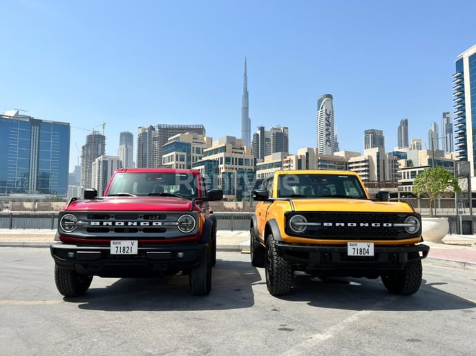 Ford Bronco Wildtrak 2021 (Yellow), 2021 for rent in Dubai