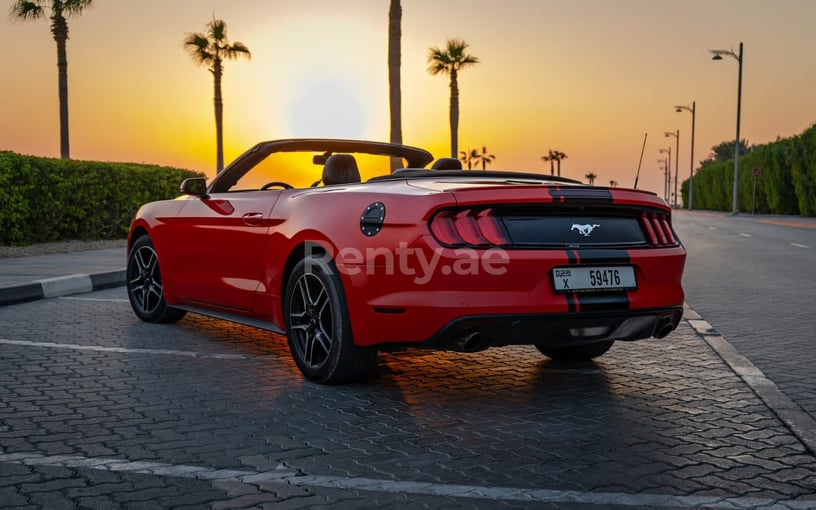 Dubai'de kiralık Ford Mustang Cabrio (Kırmızı), 2019