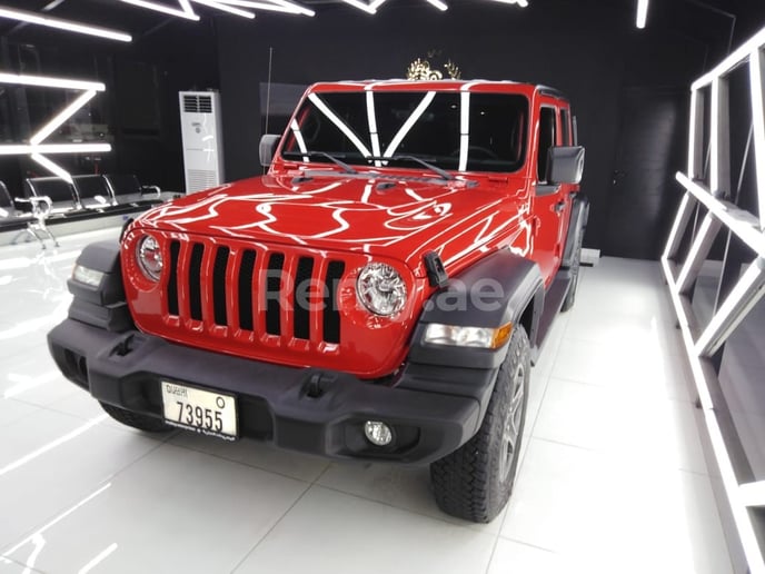 Jeep Wrangler (Rosso), 2018 in affitto a Dubai