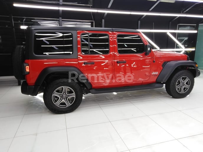 Jeep Wrangler (Rosso), 2018 in affitto a Dubai