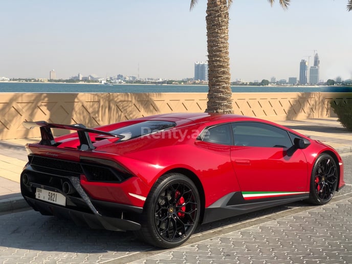 Lamborghini Huracan Performante (Red), 2019 for rent in Dubai