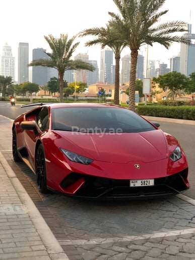 Lamborghini Huracan Performante (Red), 2019 for rent in Dubai