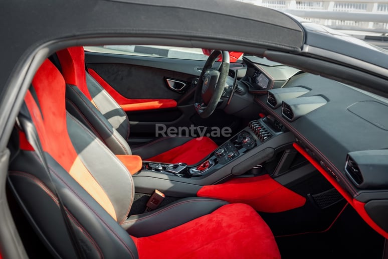 Lamborghini Huracan Spyder (Red), 2018 for rent in Abu Dhabi