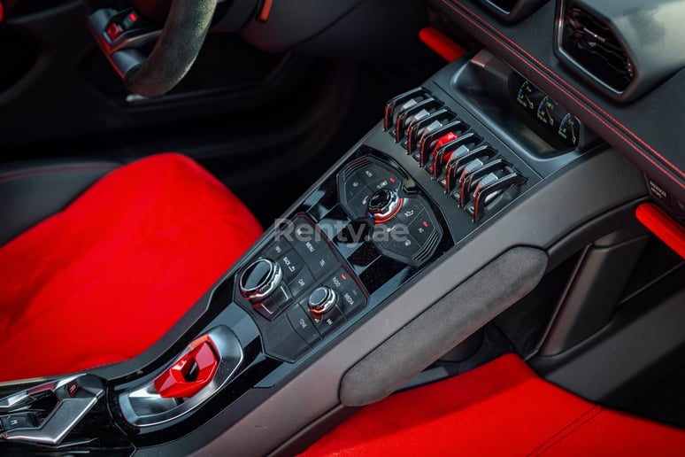 Lamborghini Huracan Spyder (Red), 2018 for rent in Abu Dhabi
