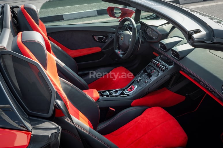 Lamborghini Huracan Spyder (Red), 2018 for rent in Abu Dhabi