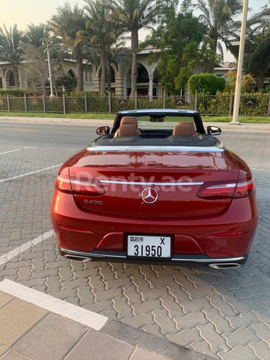 Mercedes E450 cabrio (Red), 2020 for rent in Dubai