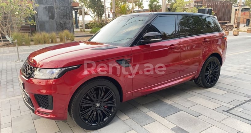 Range Rover Sport Autobiography (Rosso), 2020 in affitto a Dubai
