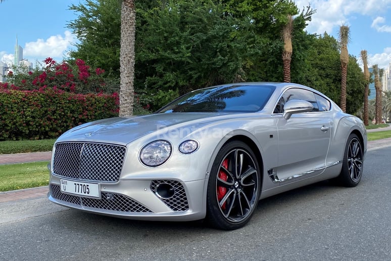 Bentley Continental GT (Silver), 2019 for rent in Dubai