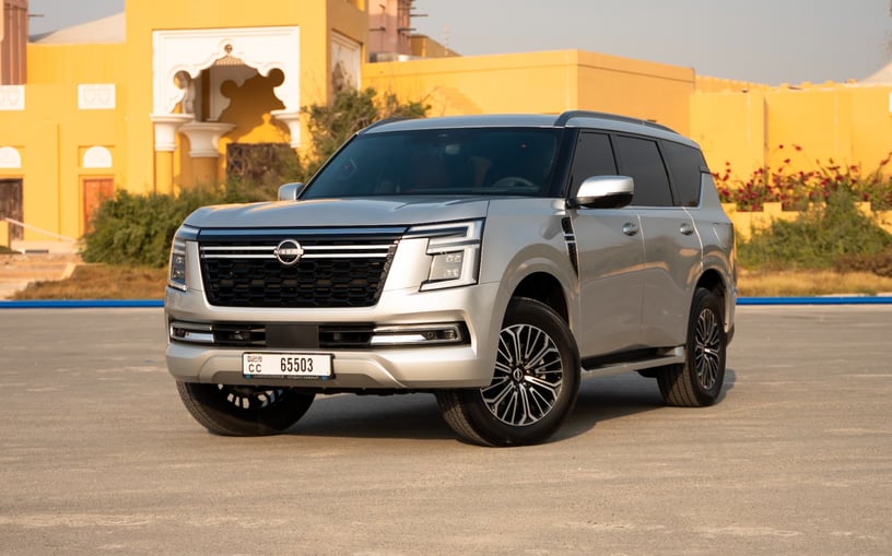 Nissan Patrol Platinum V6 (Silver), 2025 for rent in Sharjah