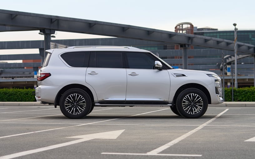 Nissan Patrol Platinum V6 (Silver), 2024 for rent in Sharjah