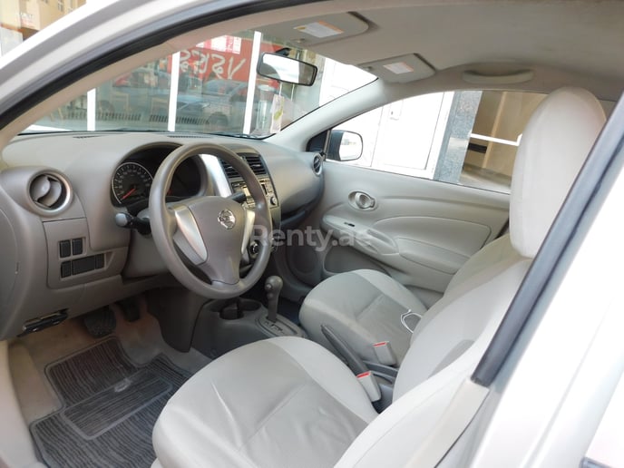 Nissan Sunny (Silver), 2015 for rent in Dubai