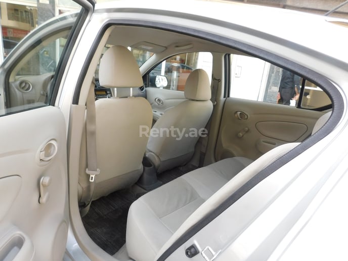 Nissan Sunny (Silver), 2015 for rent in Dubai
