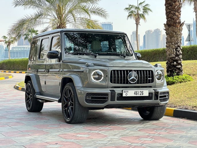 Mercedes G63 AMG (White Gray), 2022 for rent in Dubai