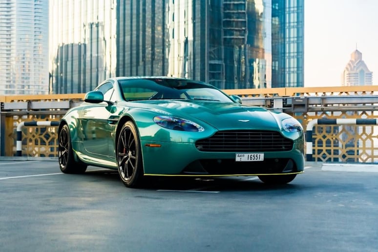 Aston Martin Vantage (Green), 2015 for rent in Dubai