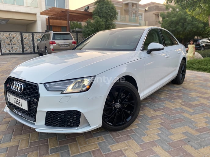 Audi A4 RS4 Bodykit (White), 2019 for rent in Dubai