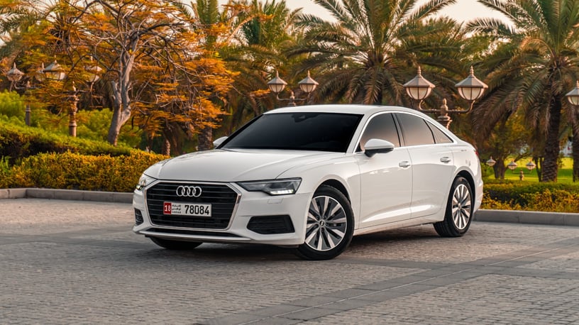 Audi A6 (White), 2022 for rent in Abu Dhabi