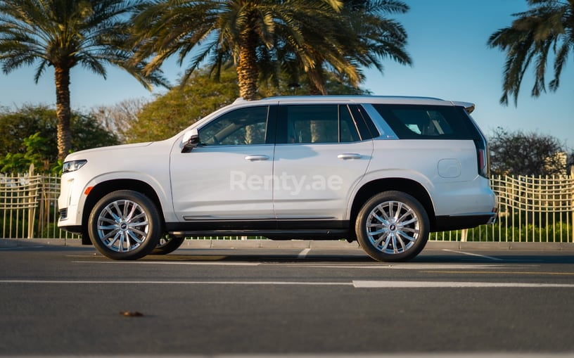 Cadillac Escalade (White), 2021 for rent in Abu Dhabi