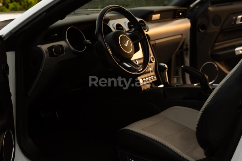Ford Mustang Cabrio (Bianca), 2019 in affitto a Dubai