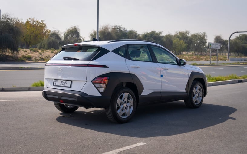 Hyundai Kona (White), 2024 for rent in Abu Dhabi