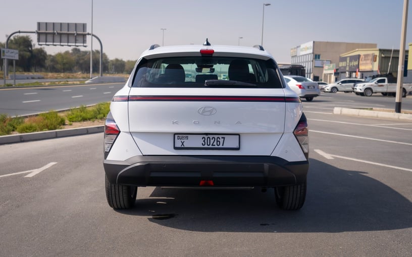 Hyundai Kona (White), 2024 for rent in Abu Dhabi