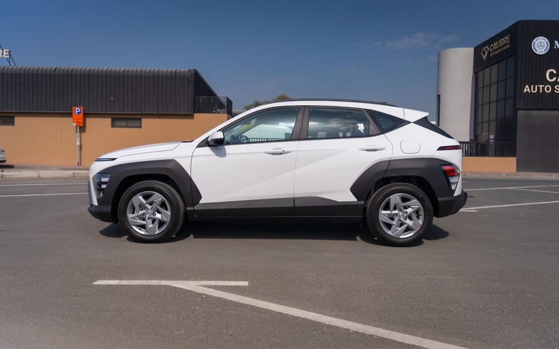 Hyundai Kona (White), 2024 for rent in Abu Dhabi