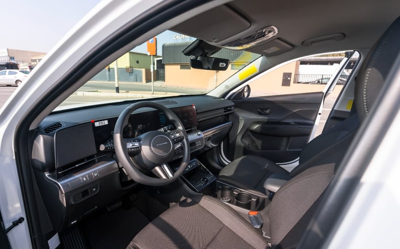 Hyundai Kona (White), 2024 for rent in Abu Dhabi