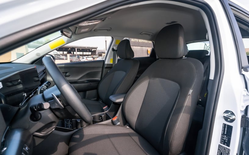 Hyundai Kona (White), 2024 for rent in Abu Dhabi