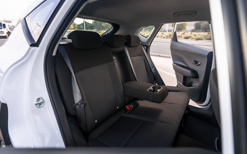 Hyundai Kona (White), 2024 for rent in Abu Dhabi
