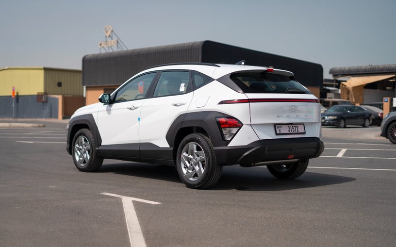 Hyundai Kona (White), 2024 for rent in Abu Dhabi