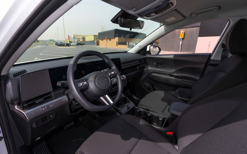 Hyundai Kona (White), 2024 for rent in Abu Dhabi