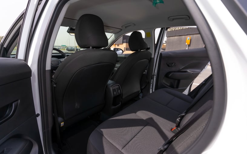 Hyundai Kona (White), 2024 for rent in Abu Dhabi