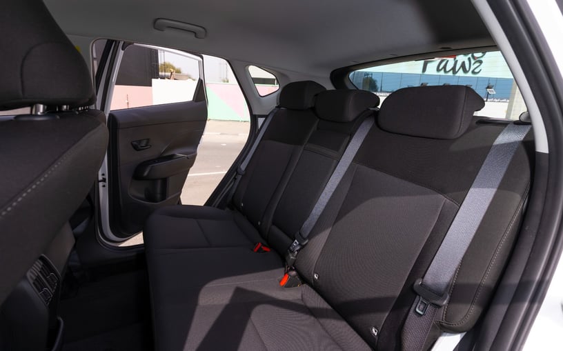 Hyundai Kona (White), 2024 for rent in Abu Dhabi